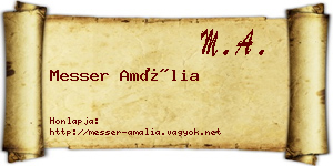 Messer Amália névjegykártya