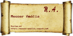 Messer Amália névjegykártya